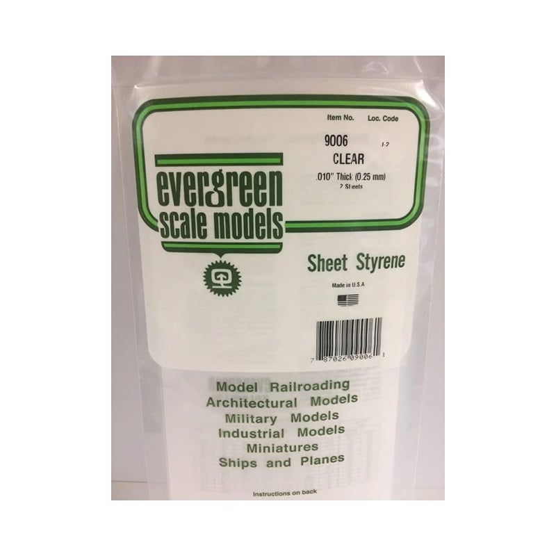 Evergreen 9006 Clear Polystyrene Sheet 150 x 300 x 0.25 mm (Pack of 2) - Image 3